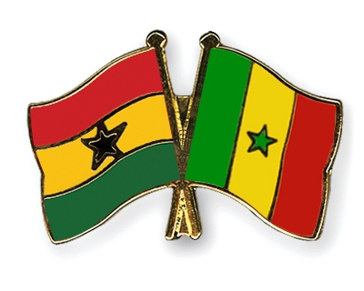 Fahnen Pins Ghana Senegal