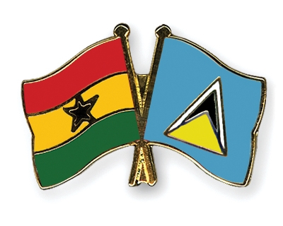 Fahnen Pins Ghana St-Lucia