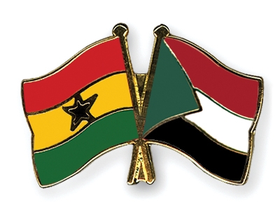 Fahnen Pins Ghana Sudan