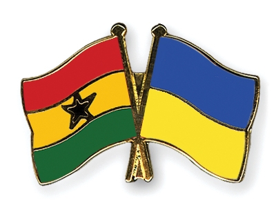 Fahnen Pins Ghana Ukraine