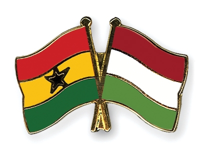 Fahnen Pins Ghana Ungarn