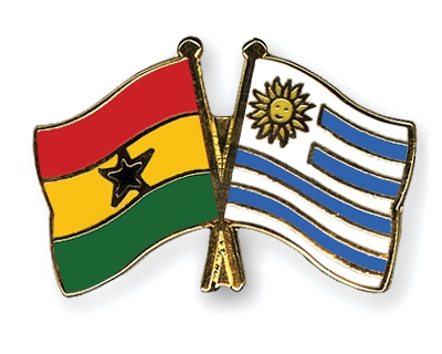 Fahnen Pins Ghana Uruguay