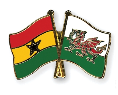 Fahnen Pins Ghana Wales