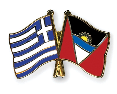Fahnen Pins Griechenland Antigua-und-Barbuda