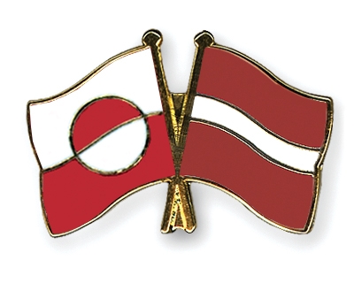 Fahnen Pins Grnland Lettland