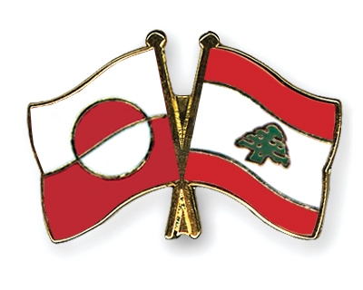 Fahnen Pins Grnland Libanon