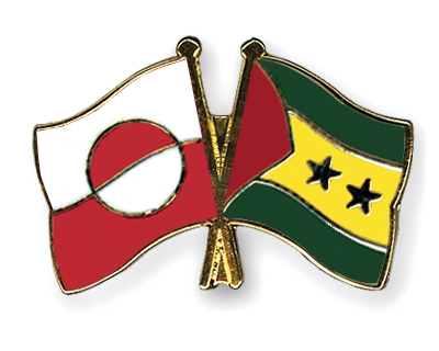 Fahnen Pins Grnland Sao-Tome-und-Principe