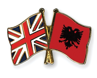 Fahnen Pins Grossbritannien Albanien