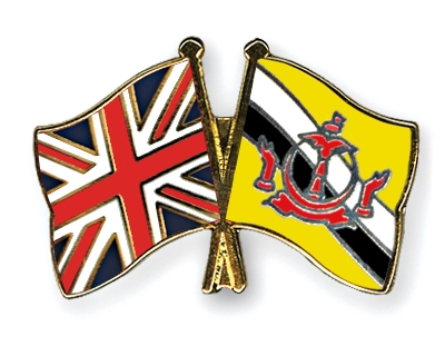 Fahnen Pins Grossbritannien Brunei-Darussalam