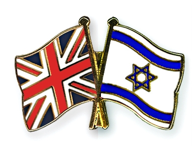 Fahnen Pins Grossbritannien Israel