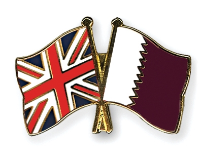 Fahnen Pins Grossbritannien Katar