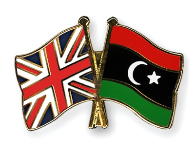 Fahnen Pins Grossbritannien Libyen