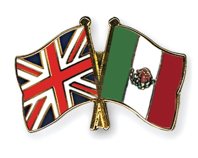 Fahnen Pins Grossbritannien Mexiko