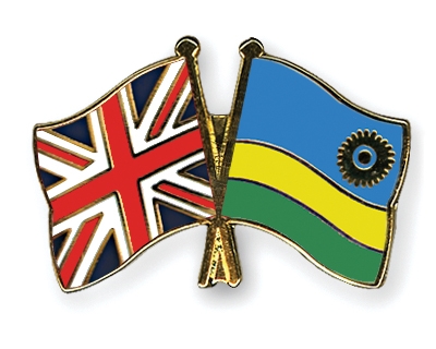 Fahnen Pins Grossbritannien Ruanda