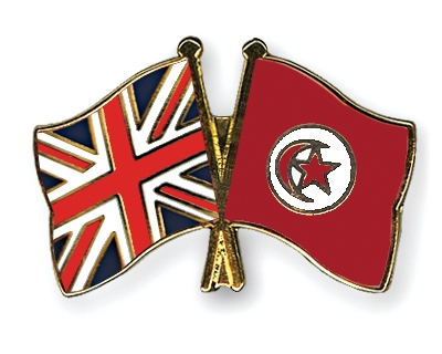 Fahnen Pins Grossbritannien Tunesien
