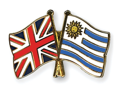 Fahnen Pins Grossbritannien Uruguay