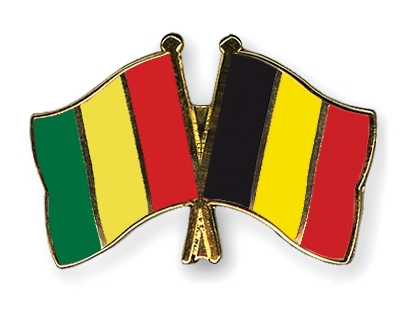 Fahnen Pins Guinea Belgien