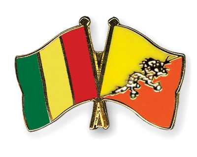 Fahnen Pins Guinea Bhutan