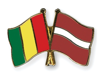 Fahnen Pins Guinea Lettland