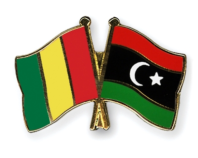 Fahnen Pins Guinea Libyen