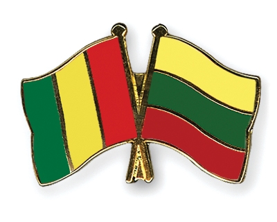 Fahnen Pins Guinea Litauen