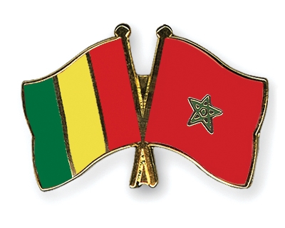 Fahnen Pins Guinea Marokko