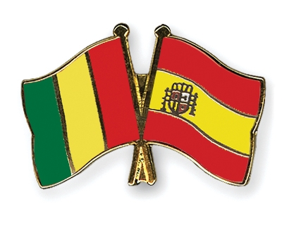 Fahnen Pins Guinea Spanien
