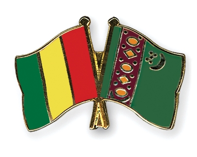 Fahnen Pins Guinea Turkmenistan