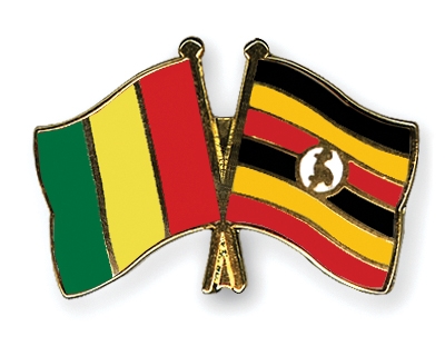 Fahnen Pins Guinea Uganda