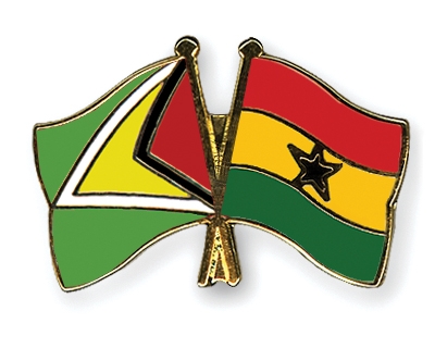 Fahnen Pins Guyana Ghana