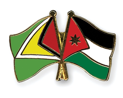 Fahnen Pins Guyana Jordanien