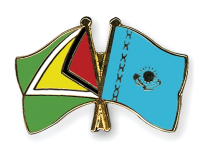 Fahnen Pins Guyana Kasachstan