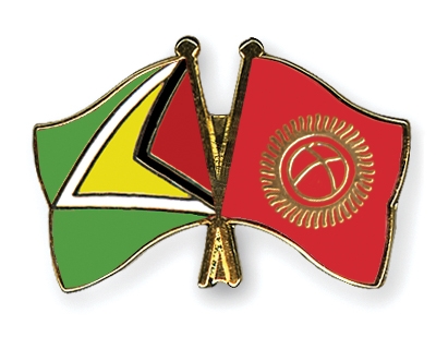 Fahnen Pins Guyana Kirgisistan