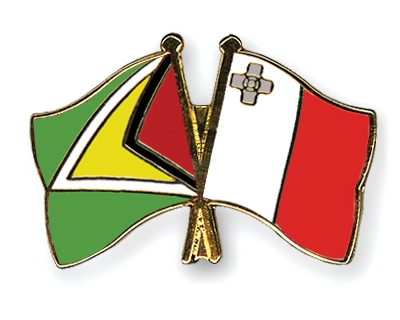 Fahnen Pins Guyana Malta