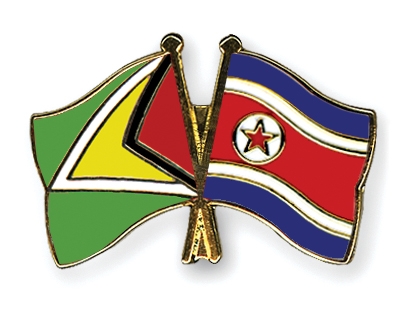 Fahnen Pins Guyana Nordkorea