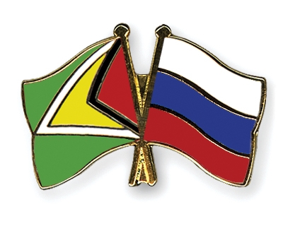 Fahnen Pins Guyana Russland