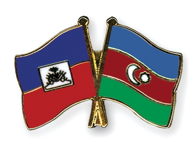 Fahnen Pins Haiti Aserbaidschan