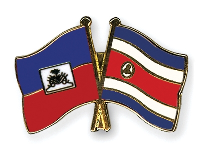 Fahnen Pins Haiti Costa-Rica