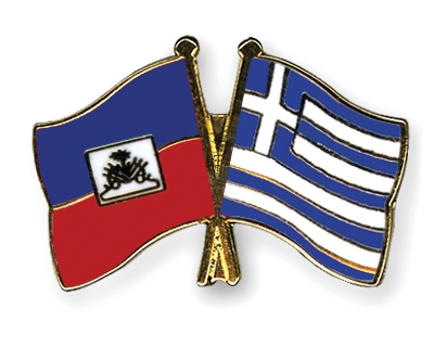 Fahnen Pins Haiti Griechenland