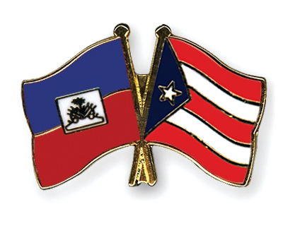 Fahnen Pins Haiti Puerto-Rico