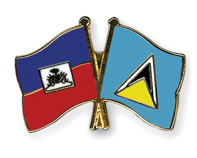 Fahnen Pins Haiti St-Lucia