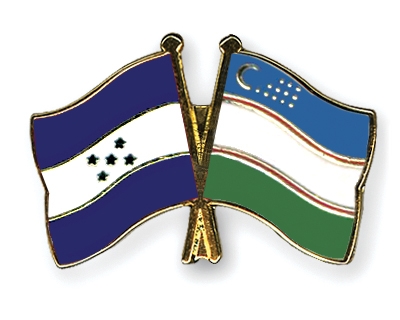 Fahnen Pins Honduras Usbekistan