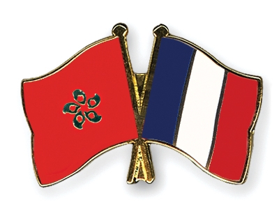 Fahnen Pins Hong-Kong Frankreich