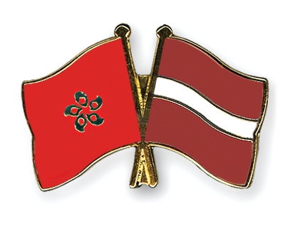 Fahnen Pins Hong-Kong Lettland