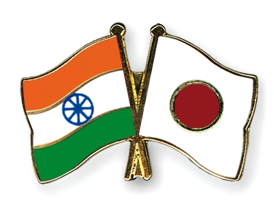 Fahnen Pins Indien Japan