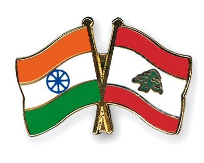 Fahnen Pins Indien Libanon
