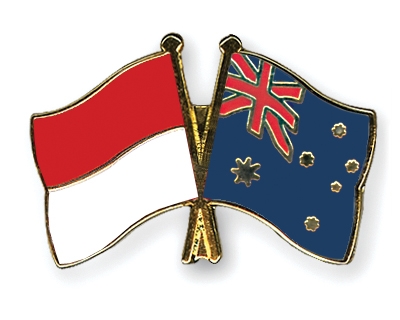 Fahnen Pins Indonesien Australien