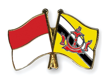 Fahnen Pins Indonesien Brunei-Darussalam