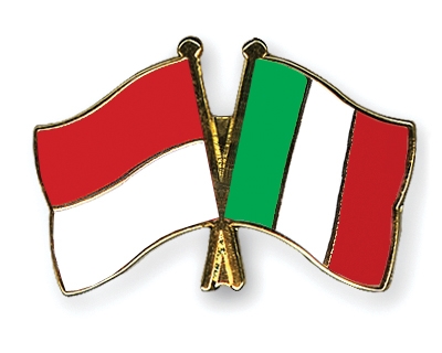 Fahnen Pins Indonesien Italien