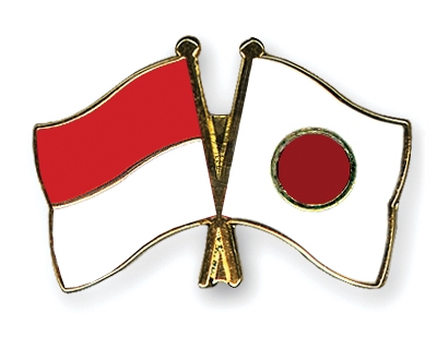 Fahnen Pins Indonesien Japan